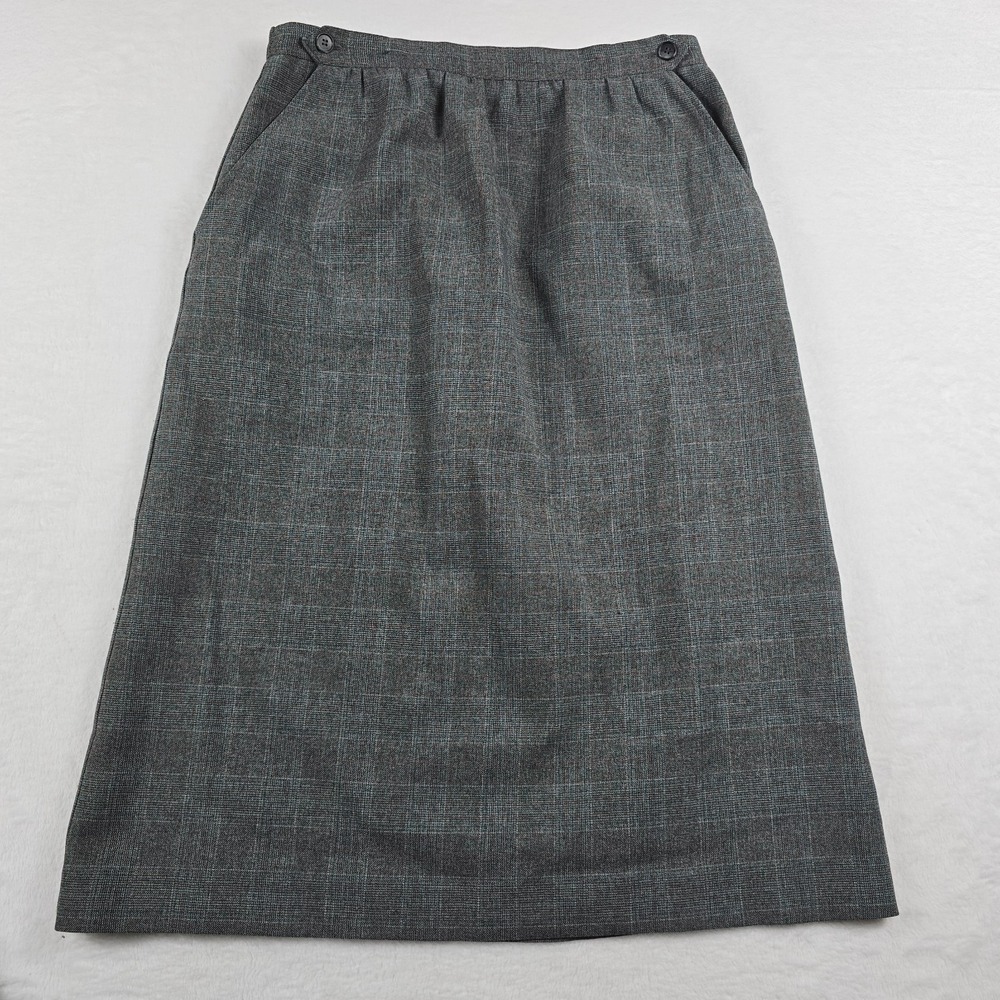 Vintage Haberdashery by Personal Skirt Women's Size 12 Gray Plaid
